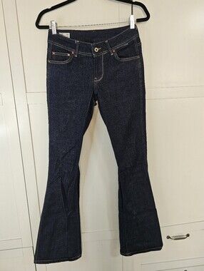 Pepe Jeans London Pimlico W10 Dark Wash Flare Jeans Mid Rise Y2K Denim NWOT